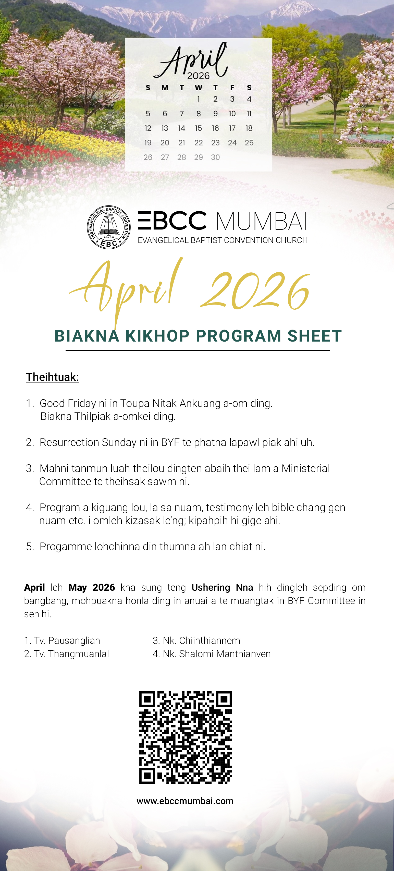 April 2026 Program Notes