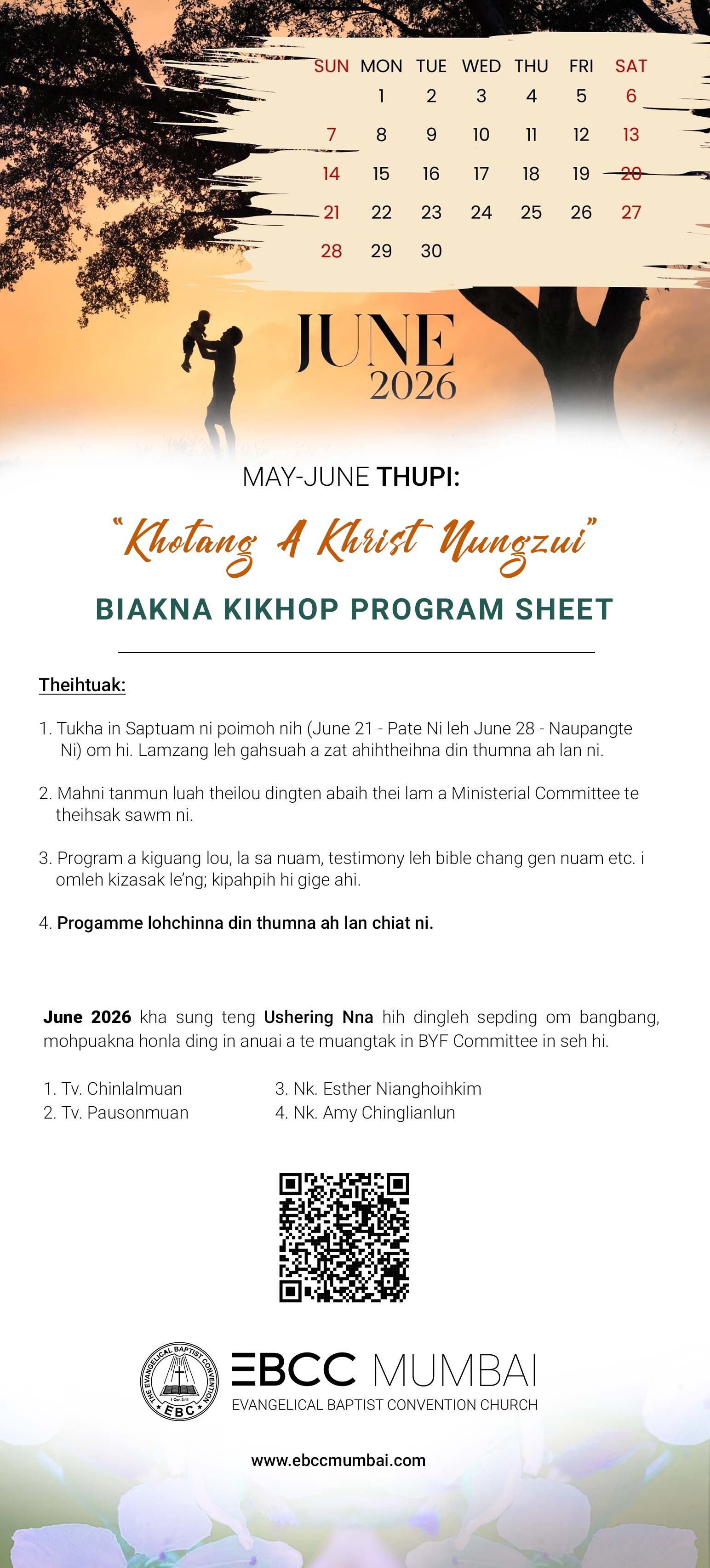 June 2026 Program Notes